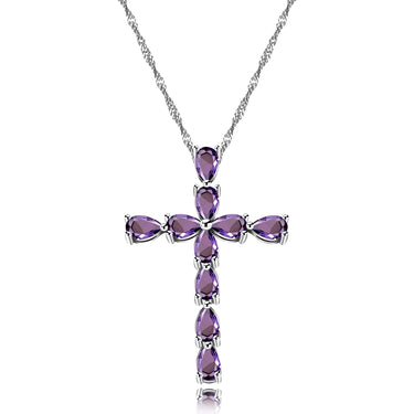 Amethyst Cross Pendant
